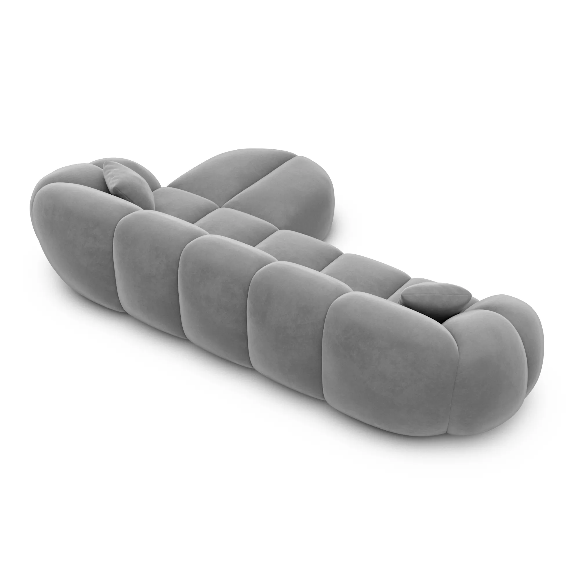 Samtstoff L-Form Sofa Savira – Bild 66