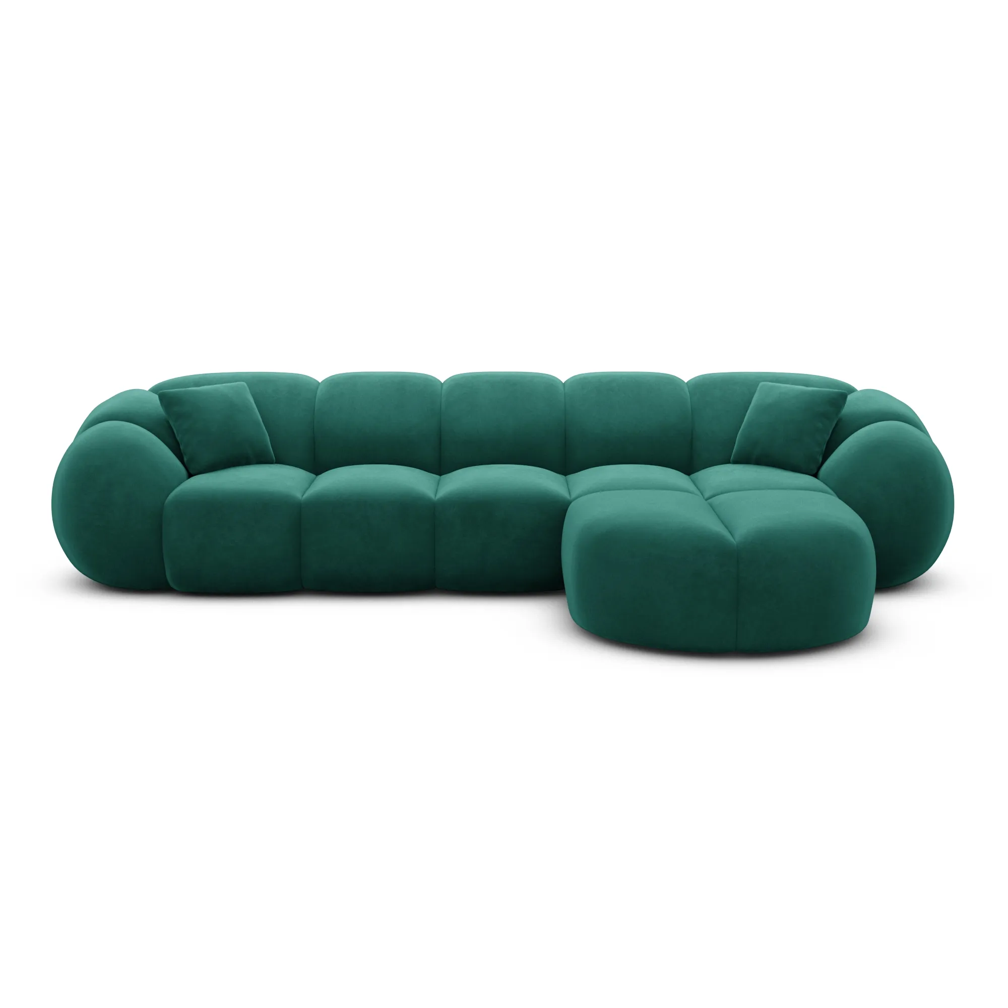Samtstoff L-Form Sofa Savira – Bild 68