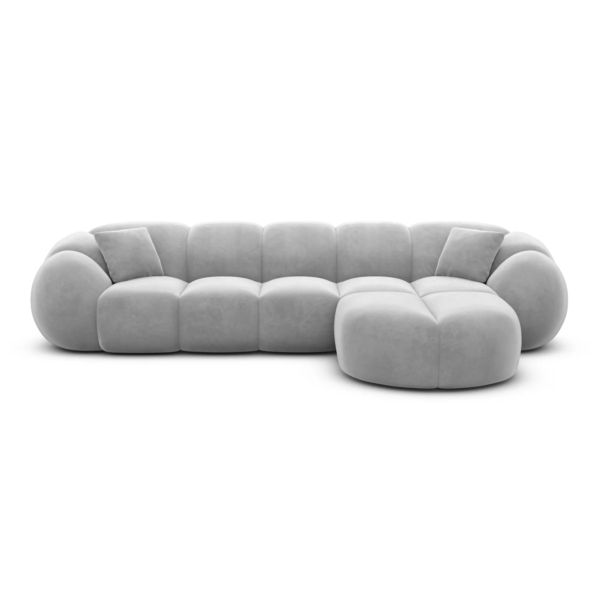 Samtstoff L-Form Sofa Savira – Bild 71