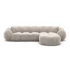 Samtstoff L-Form Sofa Savira – Bild 83