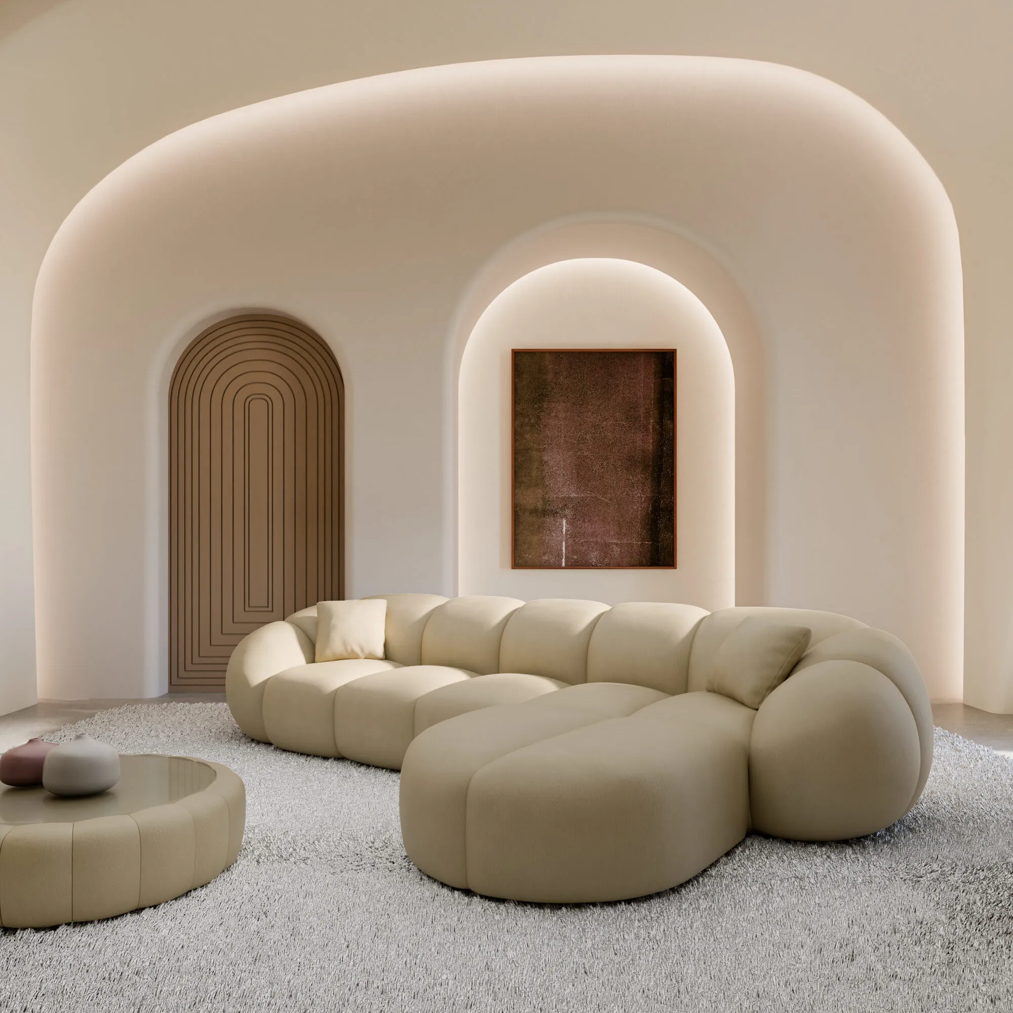 Echtleder L-Form Sofa Savira – Bild 9