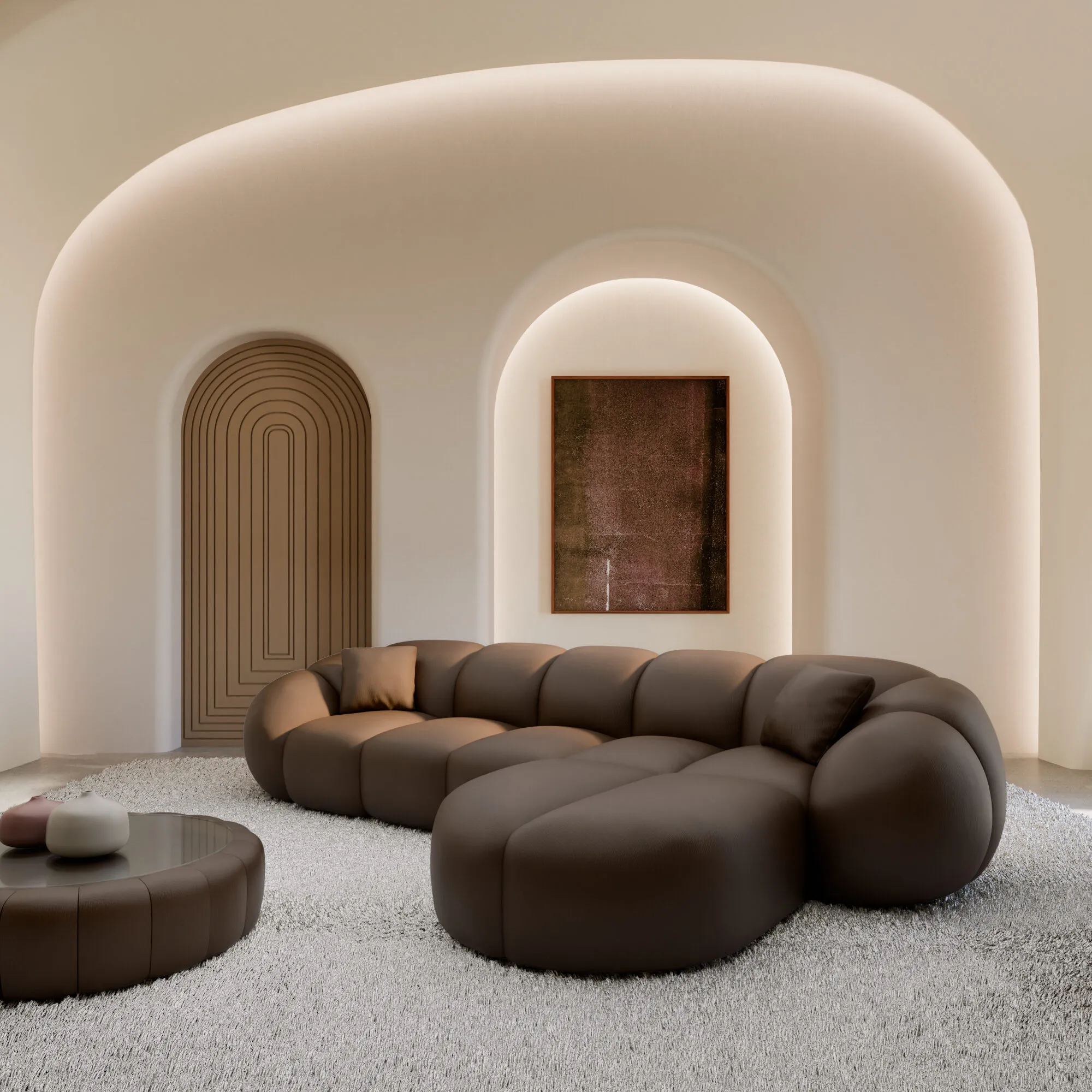 Echtleder L-Form Sofa Savira – Bild 13