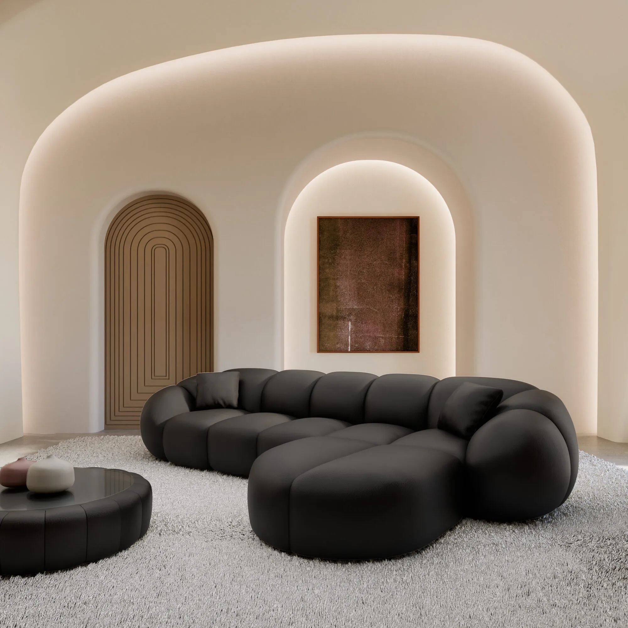 Kunstleder L-Form Sofa Savira – Bild 4