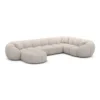 Bouclé U-Form XL Wohnlandschaft Savira – Bild 13