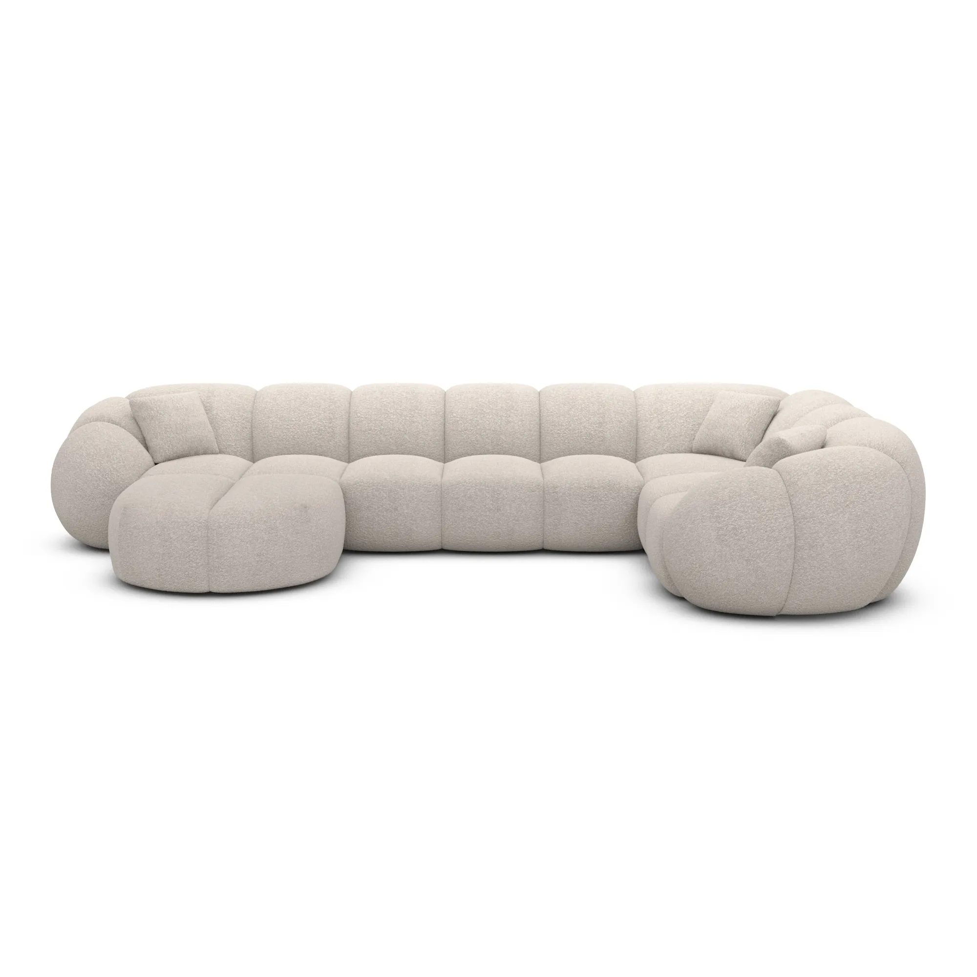 Bouclé U-Form XL Wohnlandschaft Savira – Bild 14