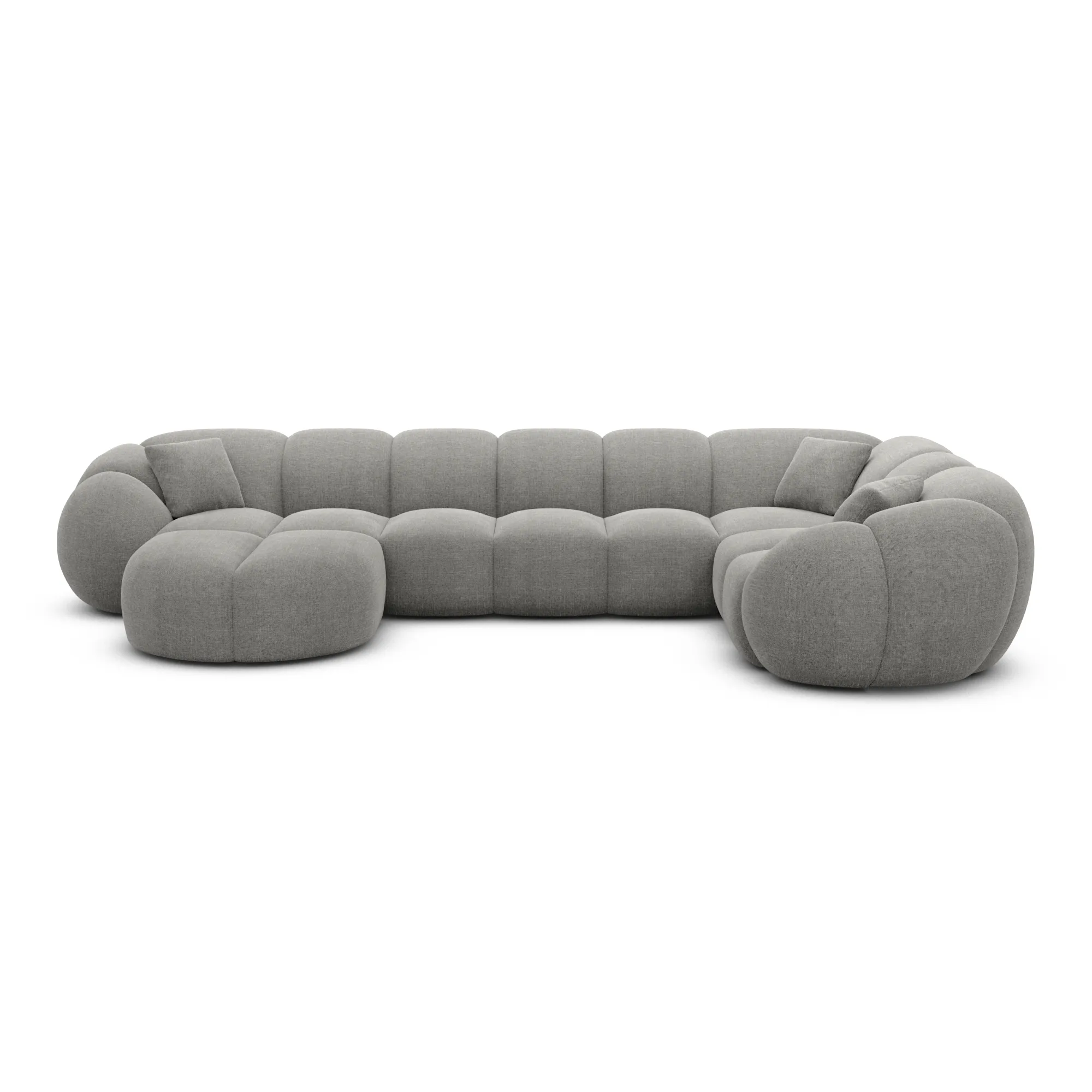 Strukturstoff U-Form XL Wohnlandschaft Savira – Bild 43