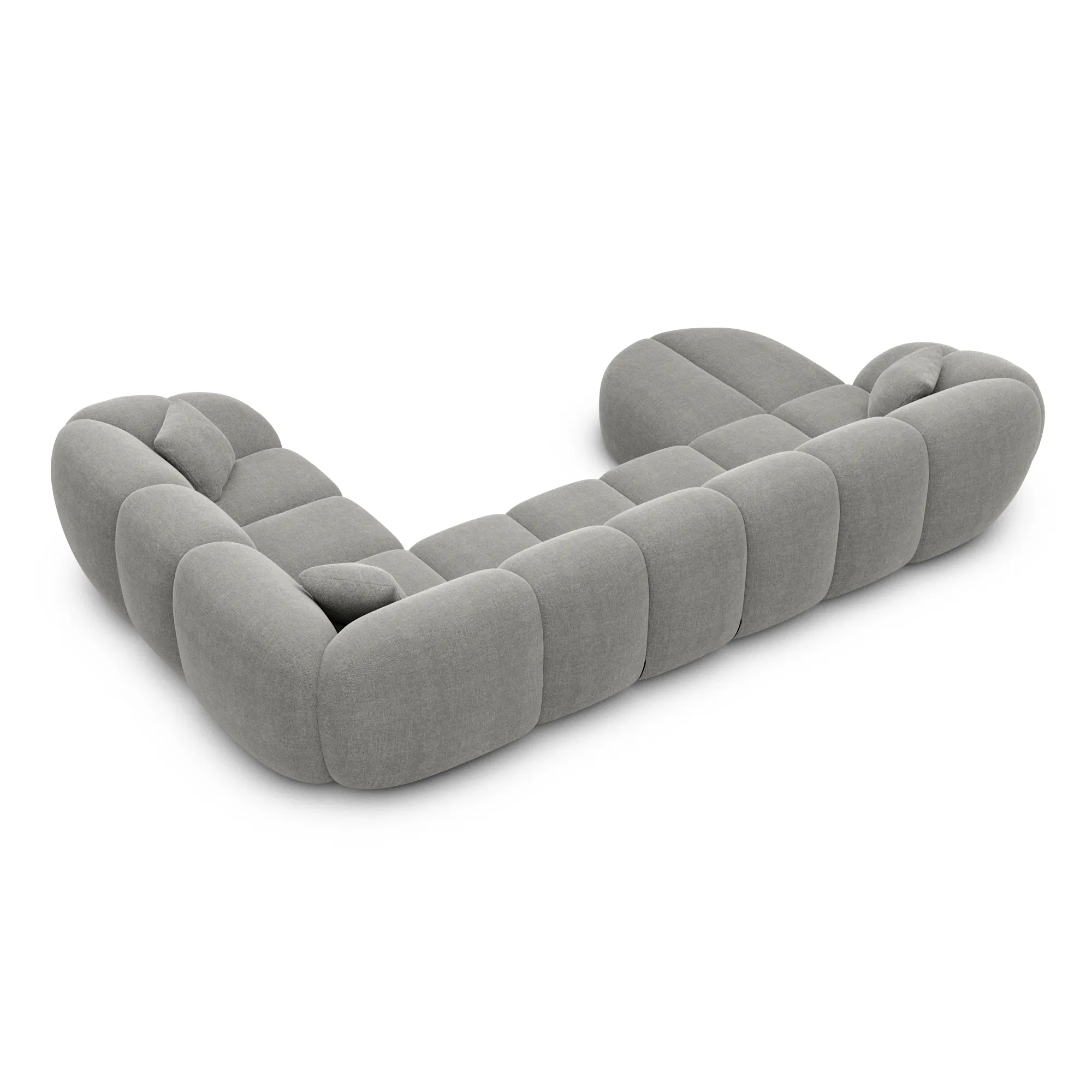 Strukturstoff U-Form XL Wohnlandschaft Savira – Bild 44