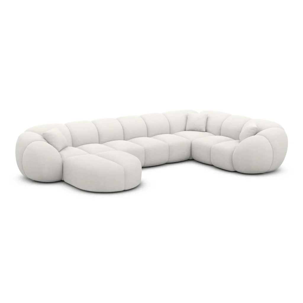 Strukturstoff U-Form XL Wohnlandschaft Savira