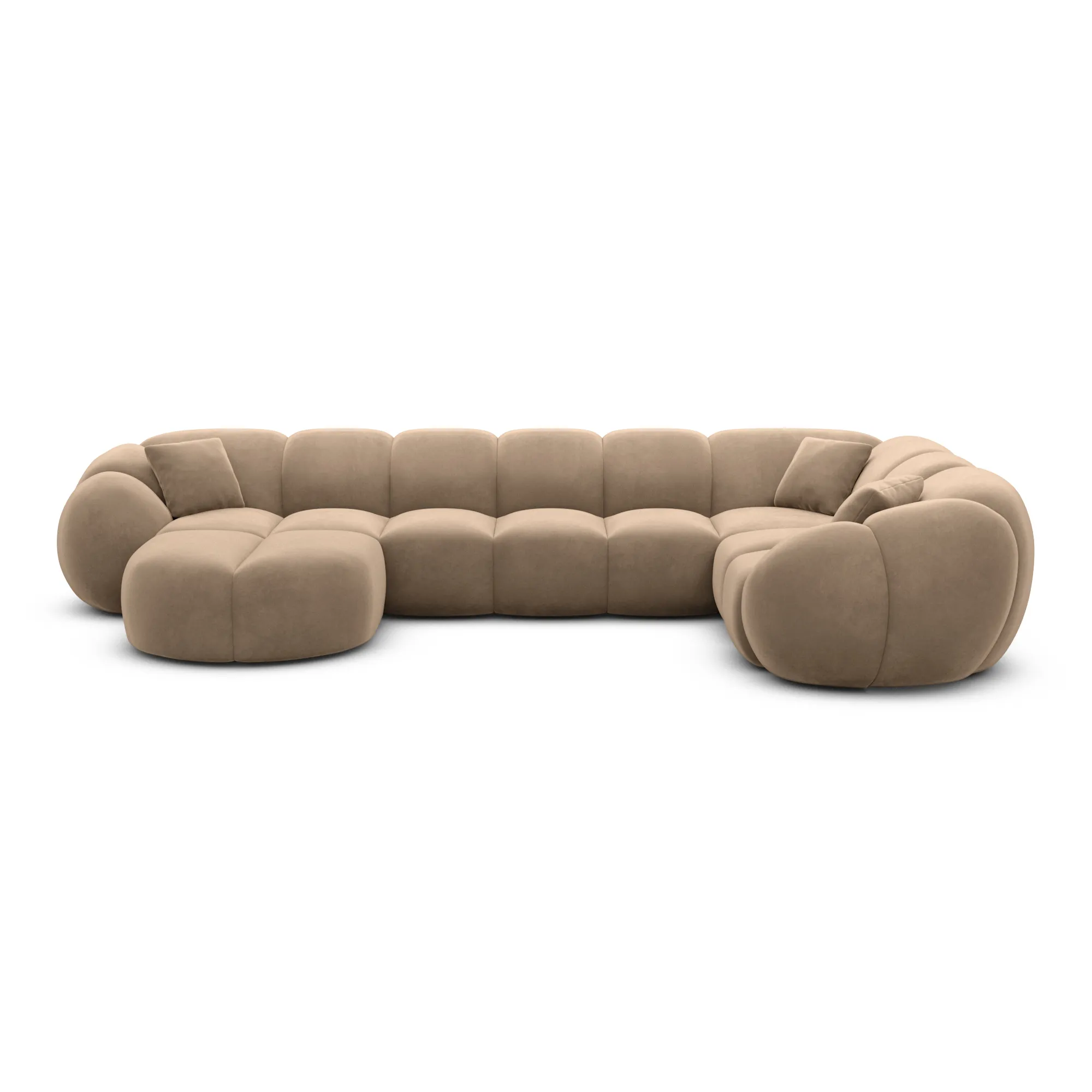 Samtstoff U-Form XL Wohnlandschaft Savira – Bild 71
