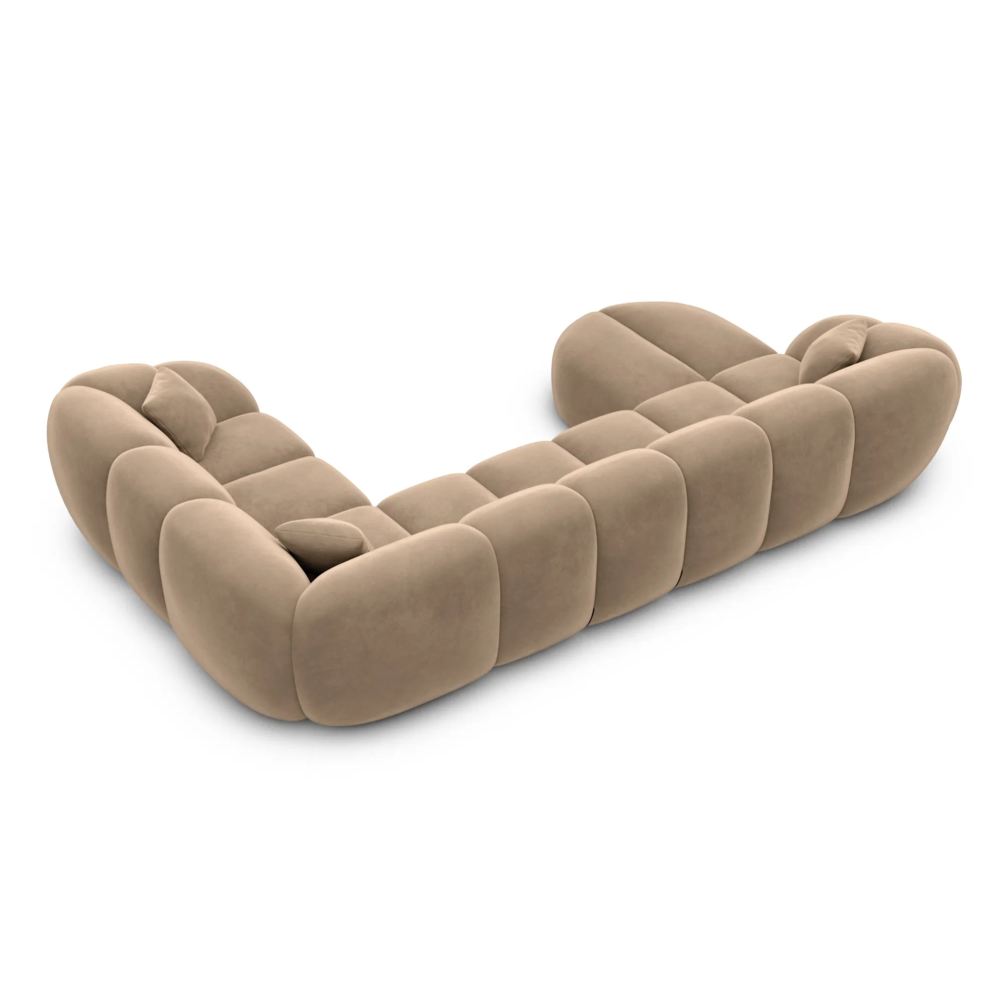 Samtstoff U-Form XL Wohnlandschaft Savira – Bild 72