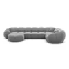 Samtstoff U-Form XL Wohnlandschaft Savira – Bild 77