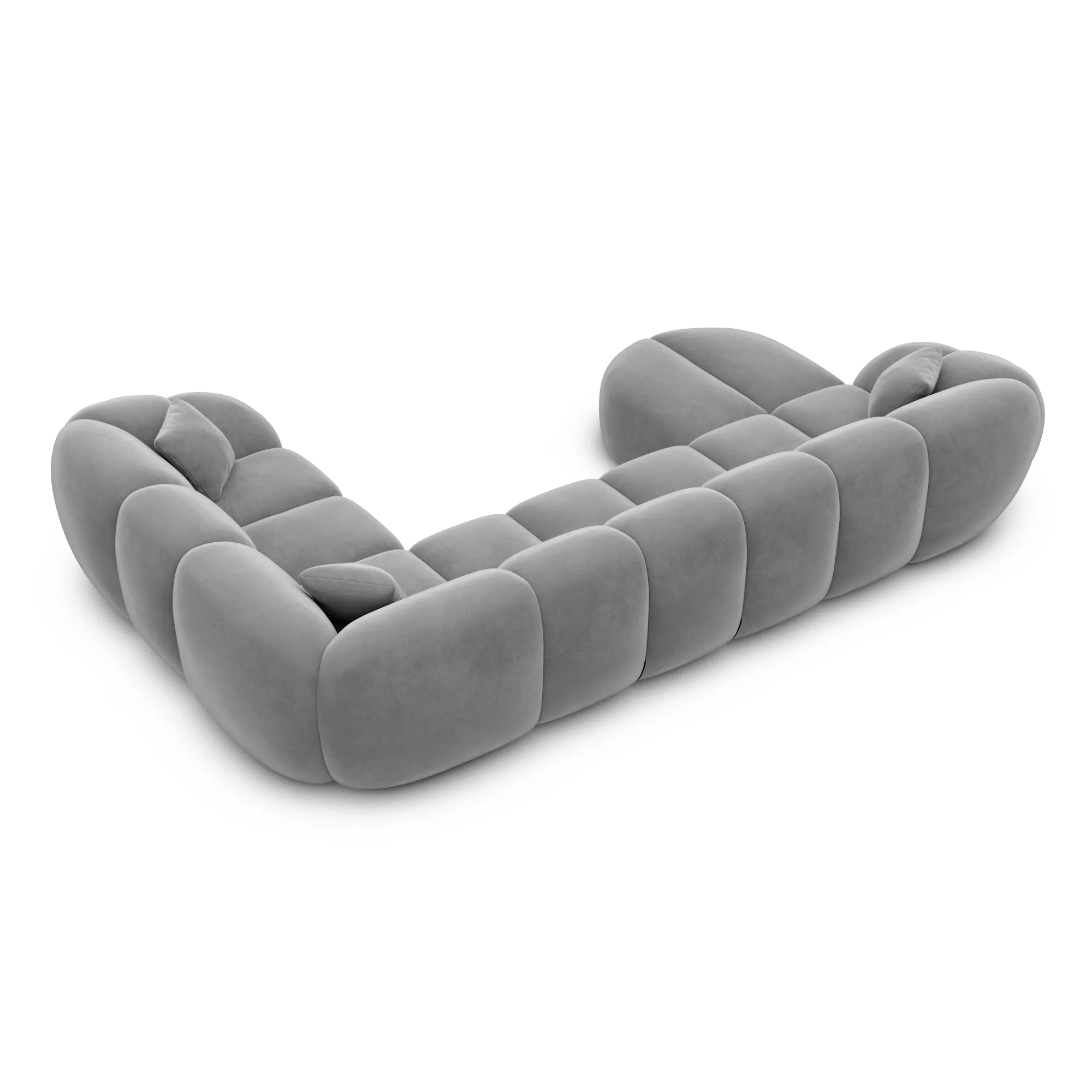 Samtstoff U-Form XL Wohnlandschaft Savira – Bild 78