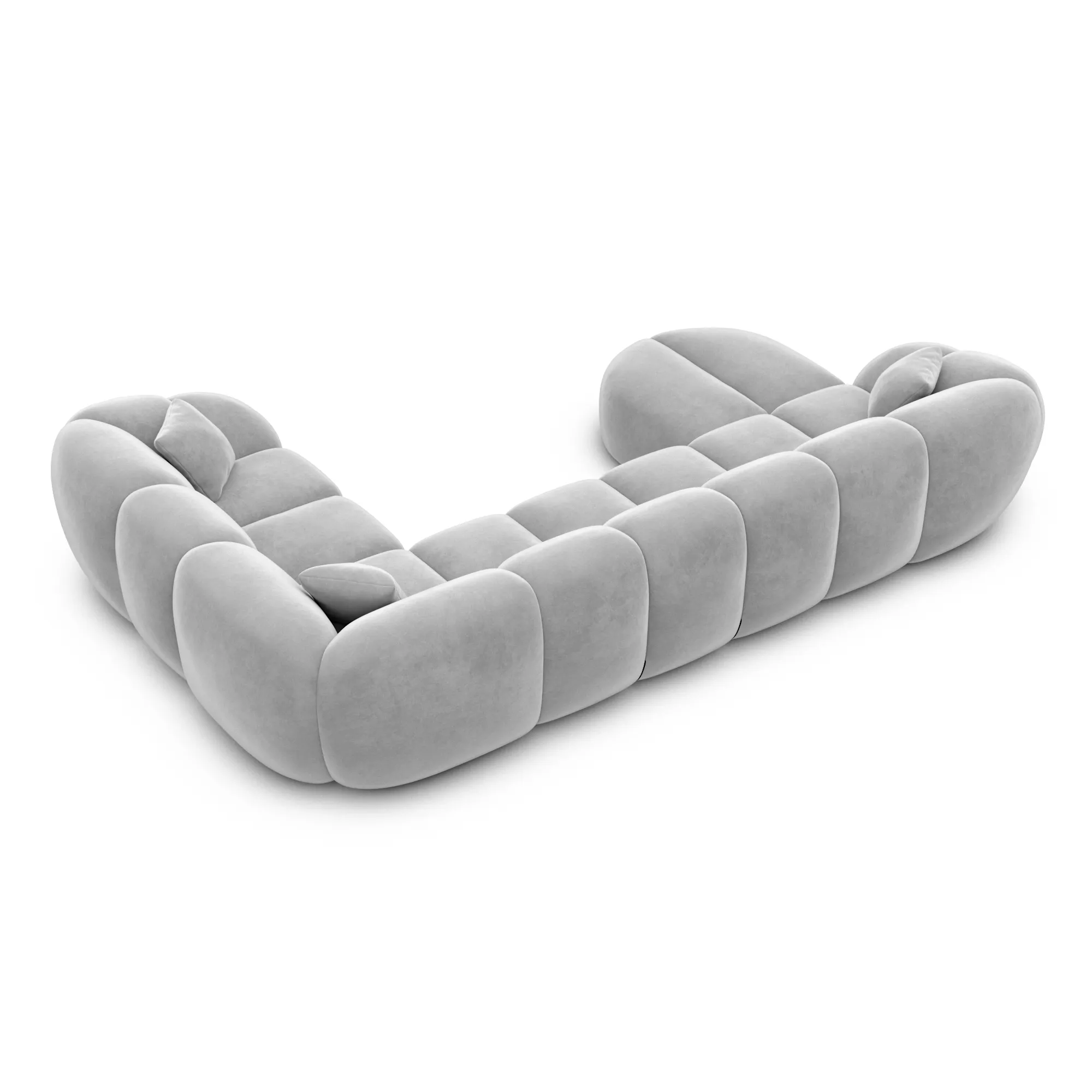 Samtstoff U-Form XL Wohnlandschaft Savira – Bild 84