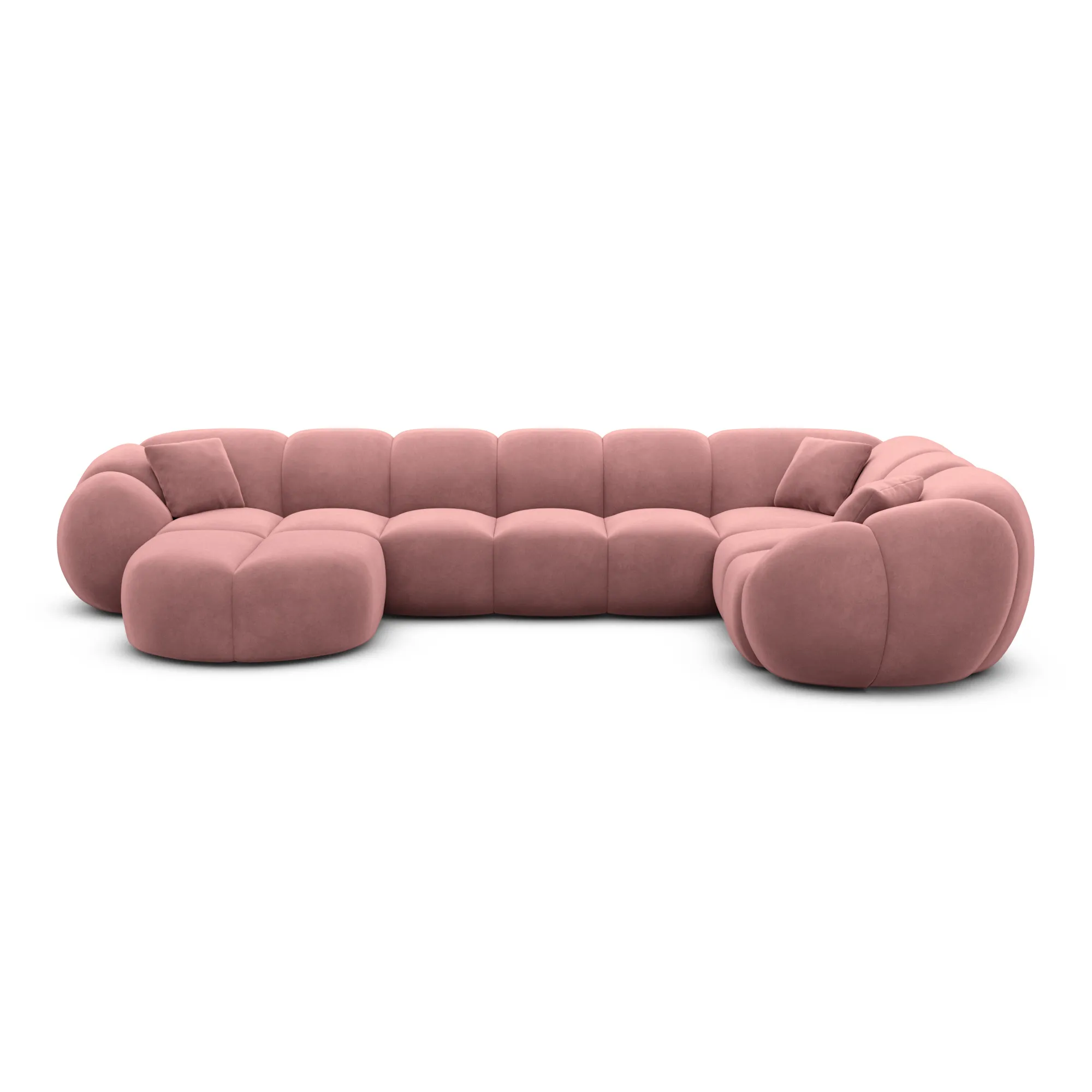 Samtstoff U-Form XL Wohnlandschaft Savira – Bild 89