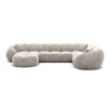 Samtstoff U-Form XL Wohnlandschaft Savira – Bild 95