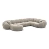 Samtstoff U-Form XL Wohnlandschaft Savira – Bild 2