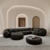Echtleder U-Form XL Wohnlandschaft Savira – Bild 10