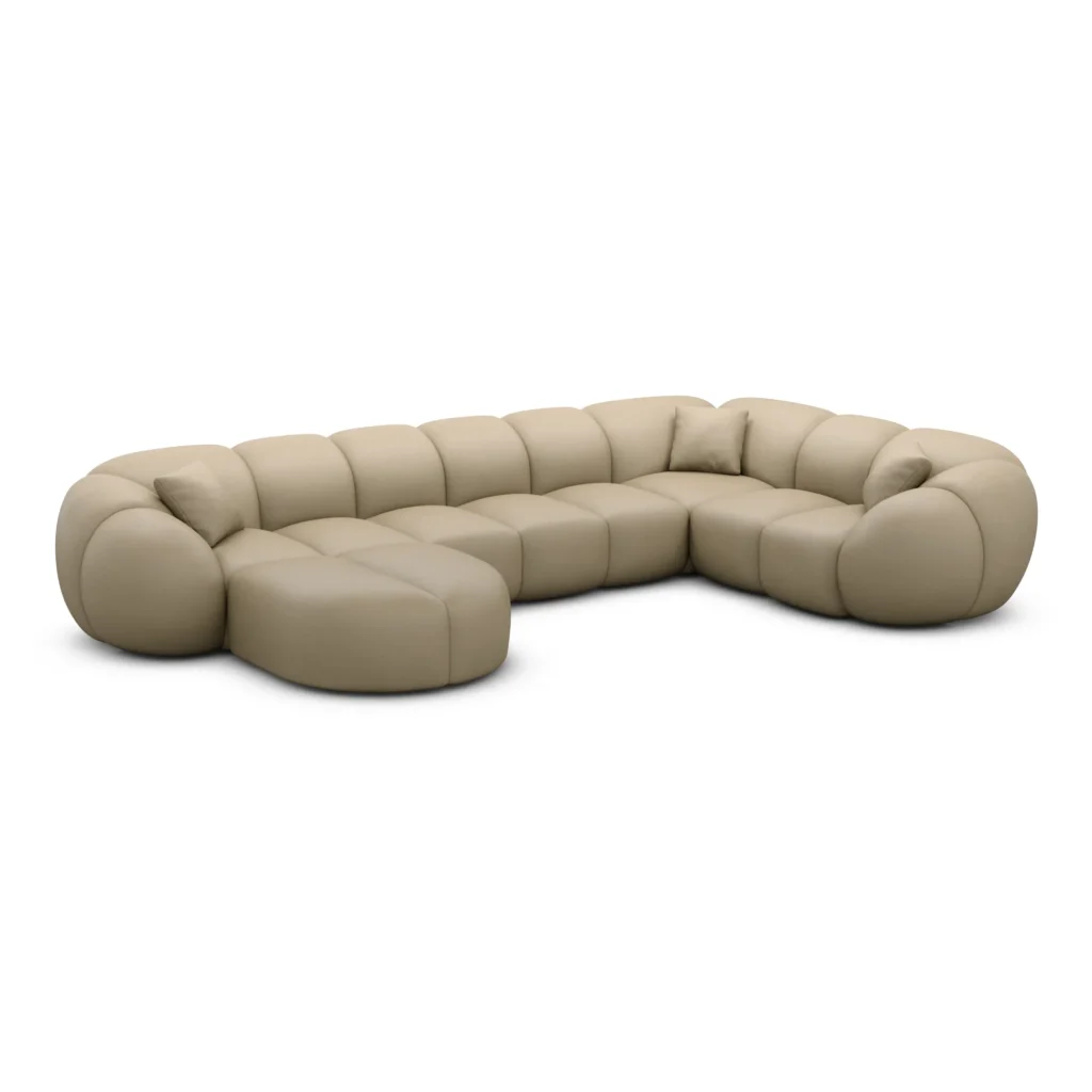 Echtleder U-Form XL Wohnlandschaft Savira