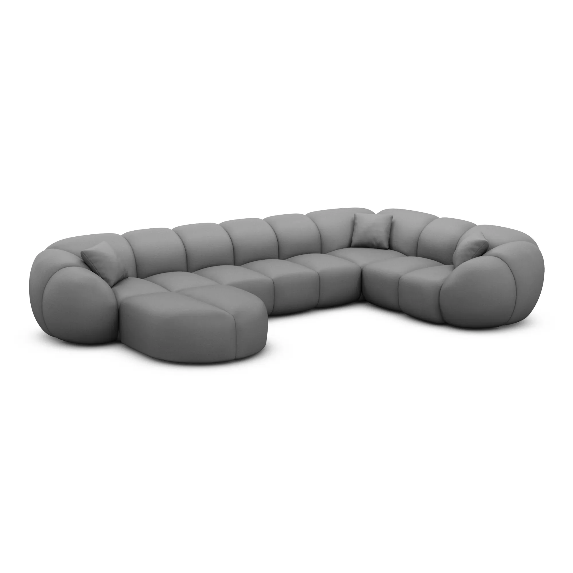 Echtleder U-Form XL Wohnlandschaft Savira – Bild 44