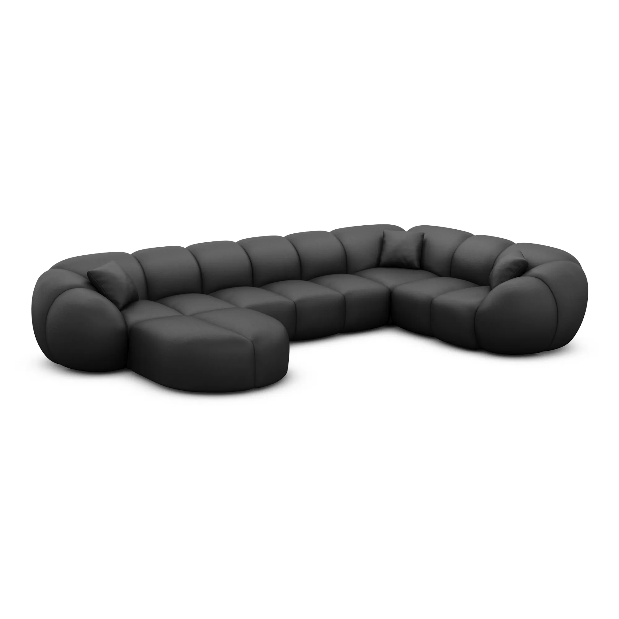 Kunstleder U-Form XL Wohnlandschaft Savira – Bild 50
