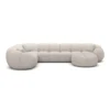 Bouclé U-Form XL Wohnlandschaft Savira – Bild 23