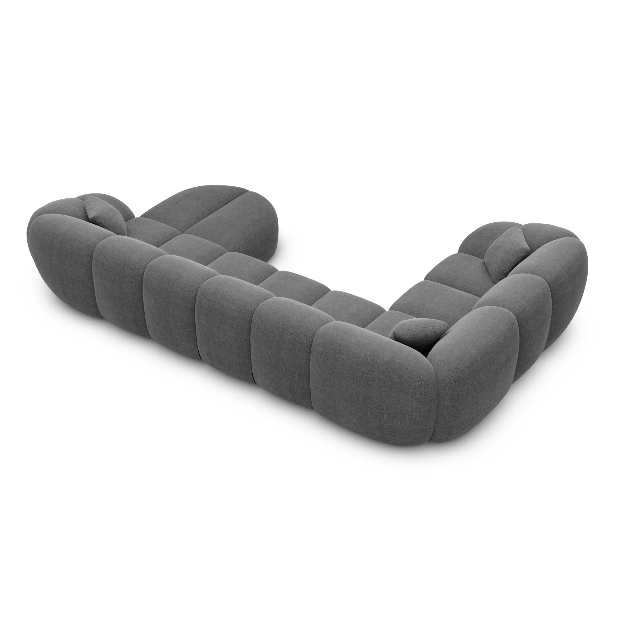 Strukturstoff U-Form XL Wohnlandschaft Savira – Bild 53