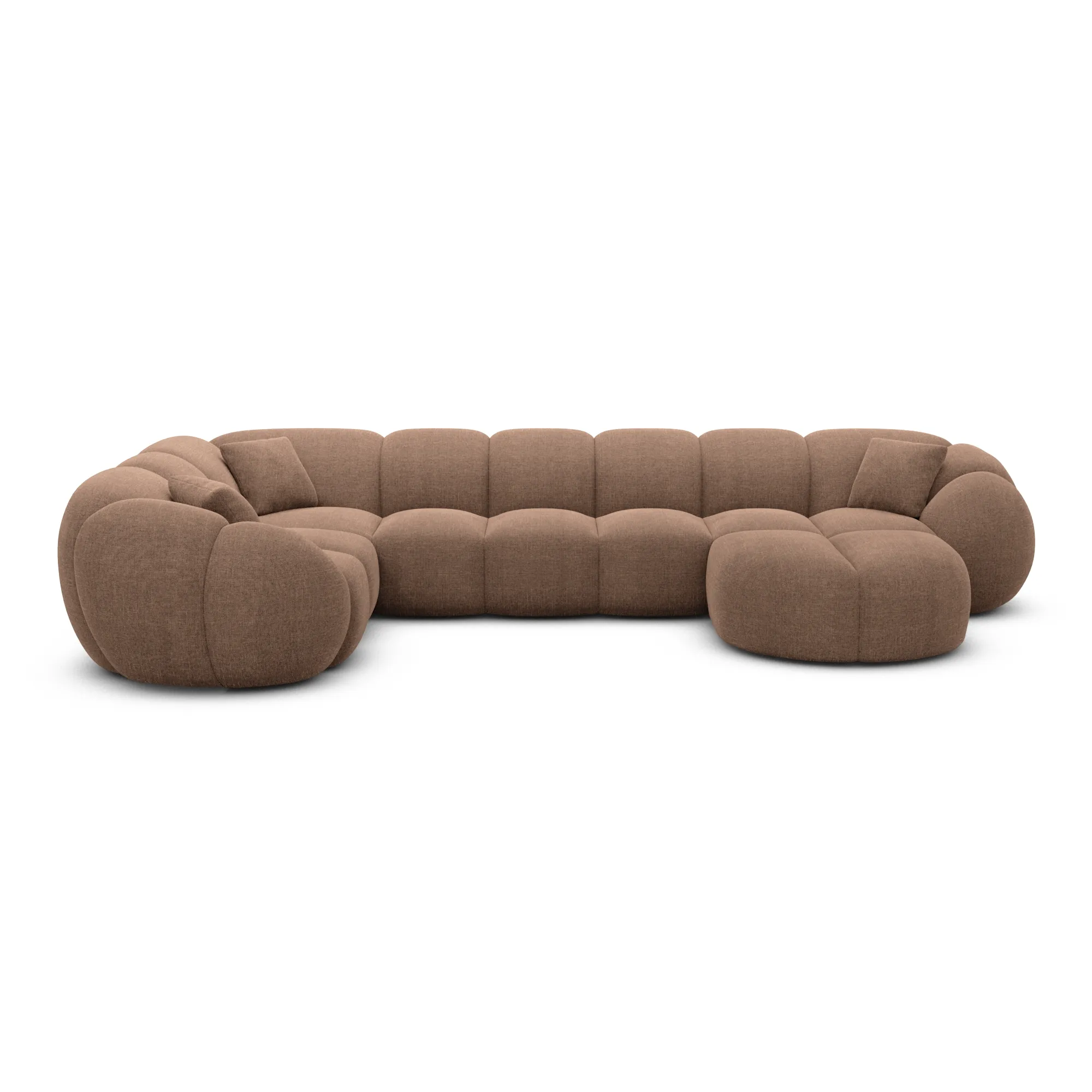 Strukturstoff U-Form XL Wohnlandschaft Savira – Bild 61