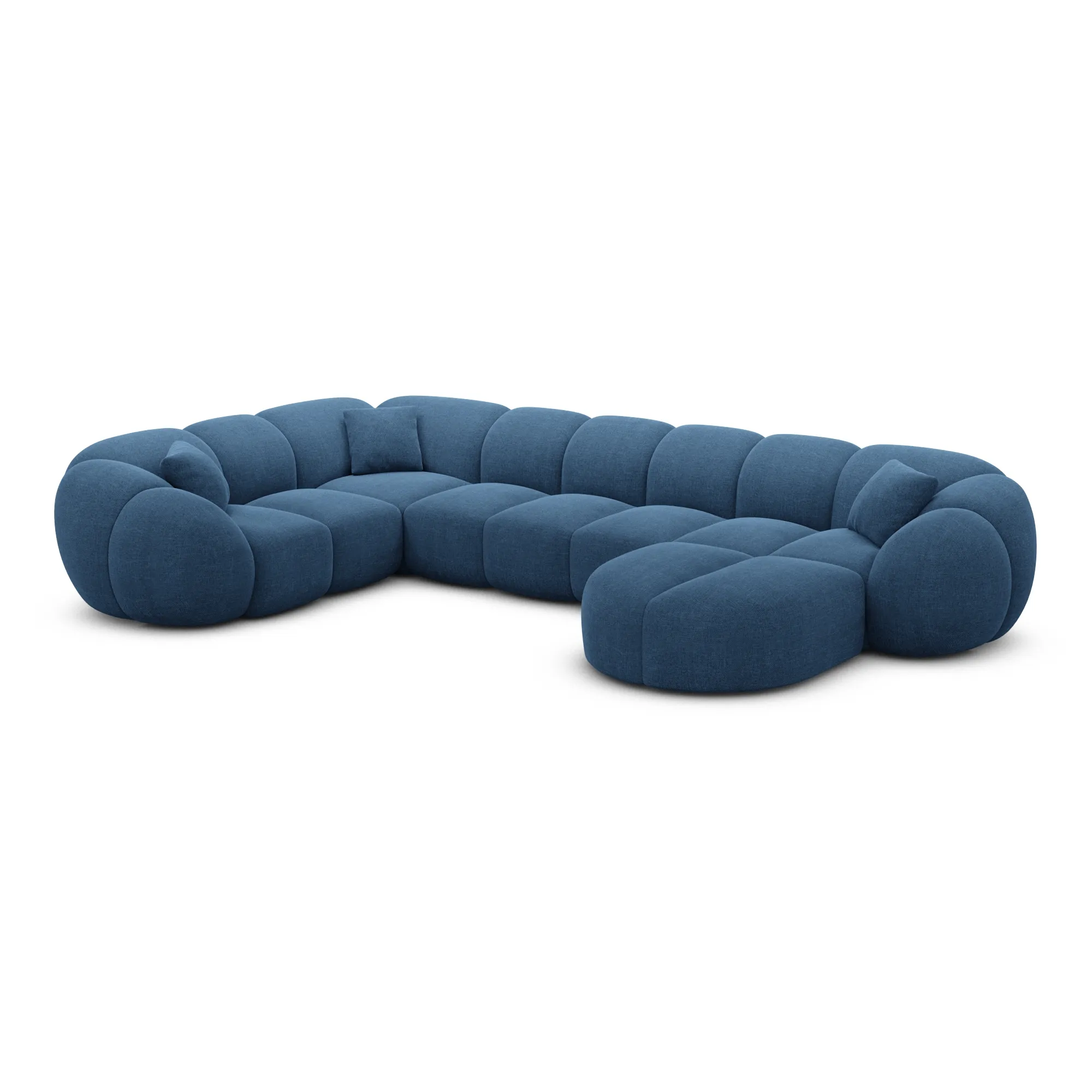 Strukturstoff U-Form XL Wohnlandschaft Savira – Bild 66