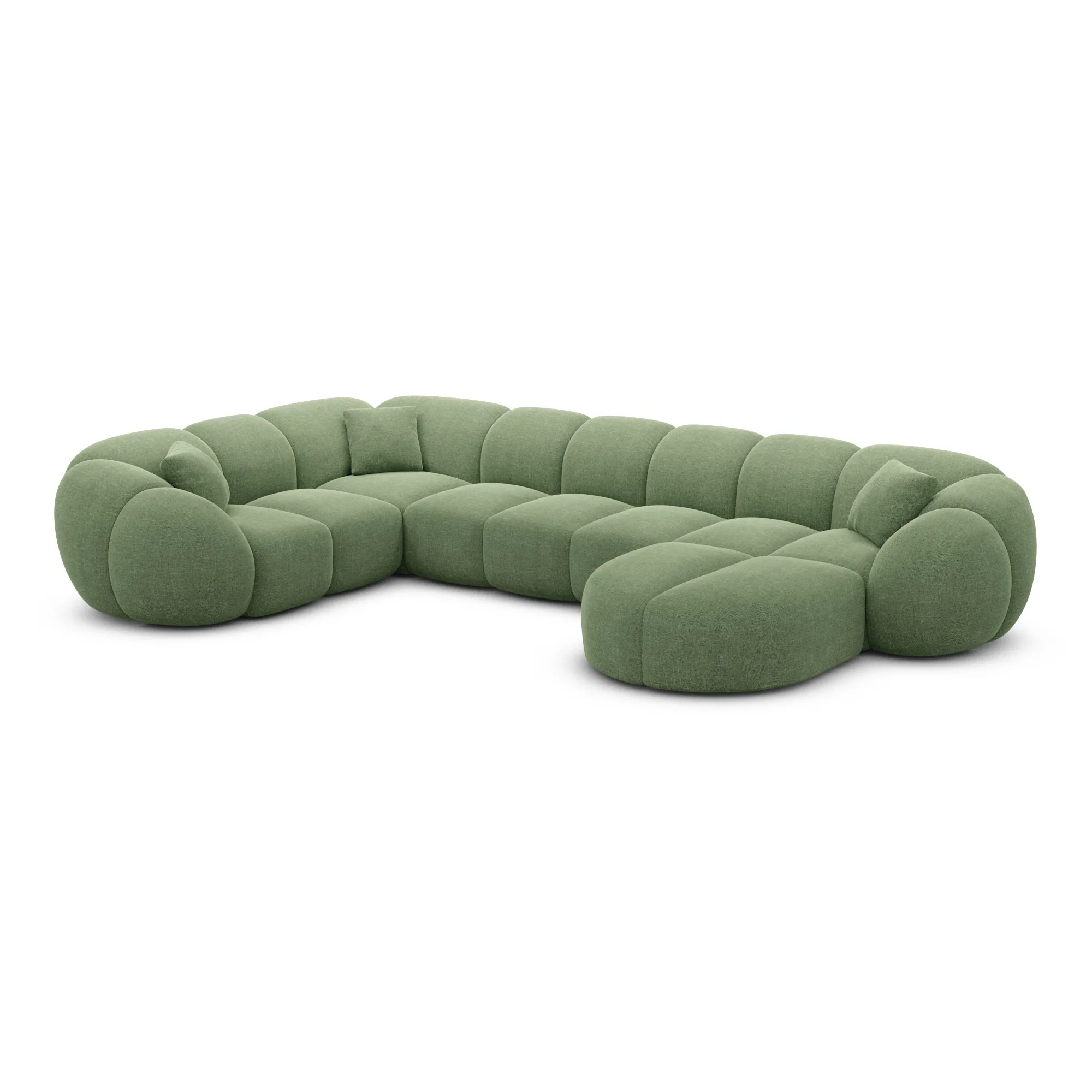 Strukturstoff U-Form XL Wohnlandschaft Savira – Bild 69