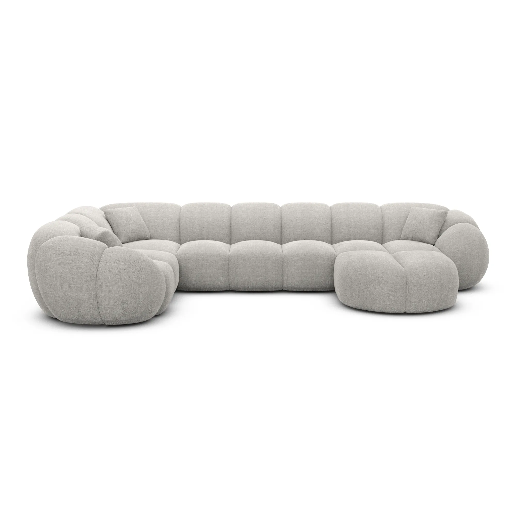 Strukturstoff U-Form XL Wohnlandschaft Savira – Bild 76