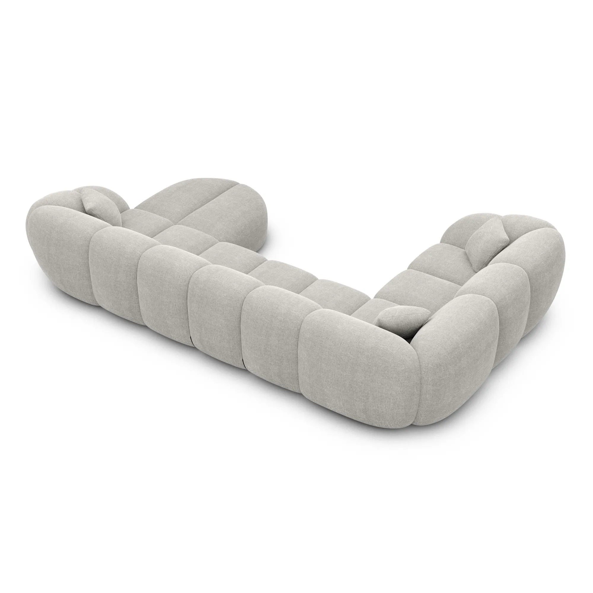 Strukturstoff U-Form XL Wohnlandschaft Savira – Bild 77