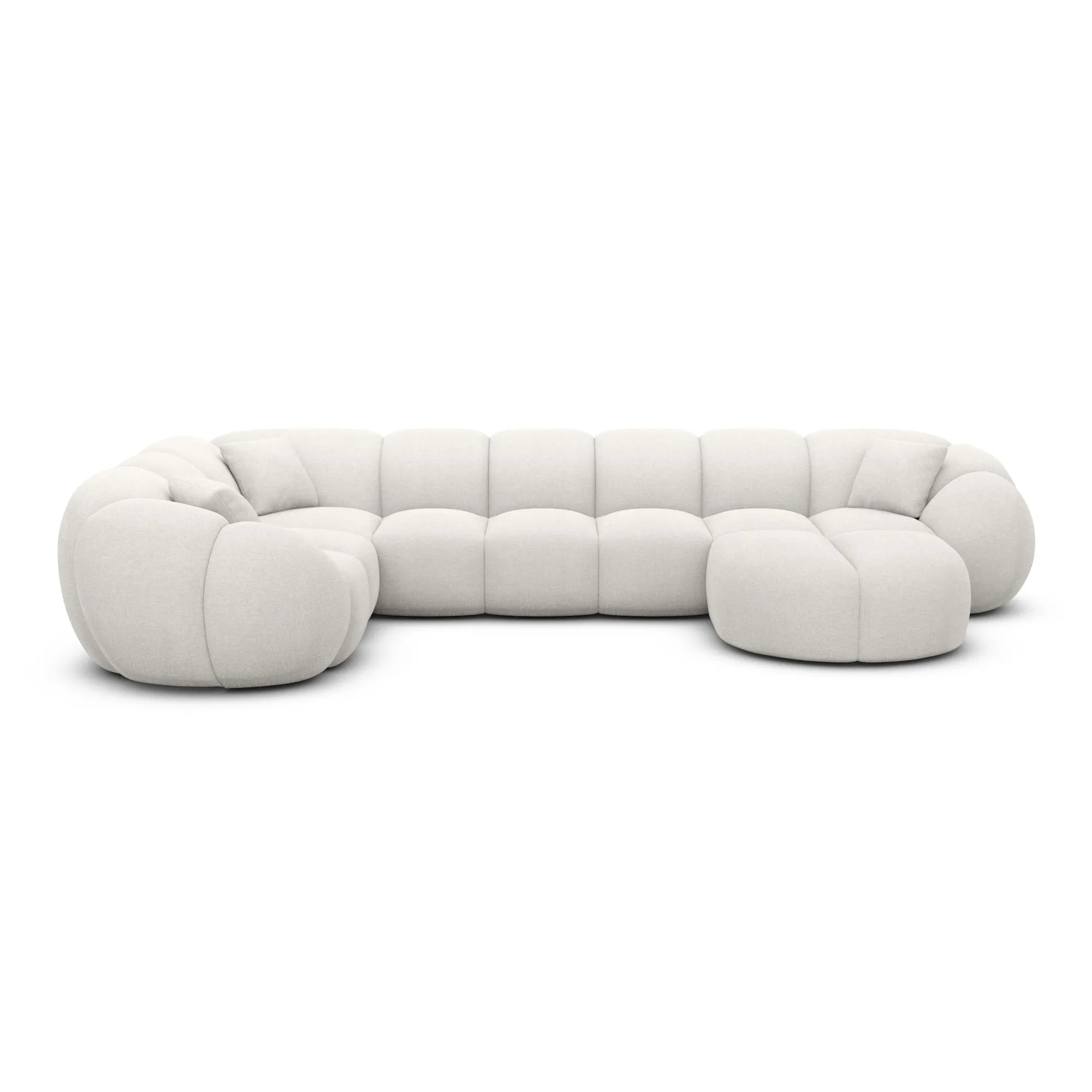 Strukturstoff U-Form XL Wohnlandschaft Savira – Bild 79