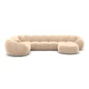 Samtstoff U-Form XL Wohnlandschaft Savira – Bild 29