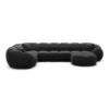 Samtstoff U-Form XL Wohnlandschaft Savira – Bild 32