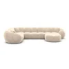 Samtstoff U-Form XL Wohnlandschaft Savira – Bild 38