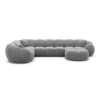 Samtstoff U-Form XL Wohnlandschaft Savira – Bild 41