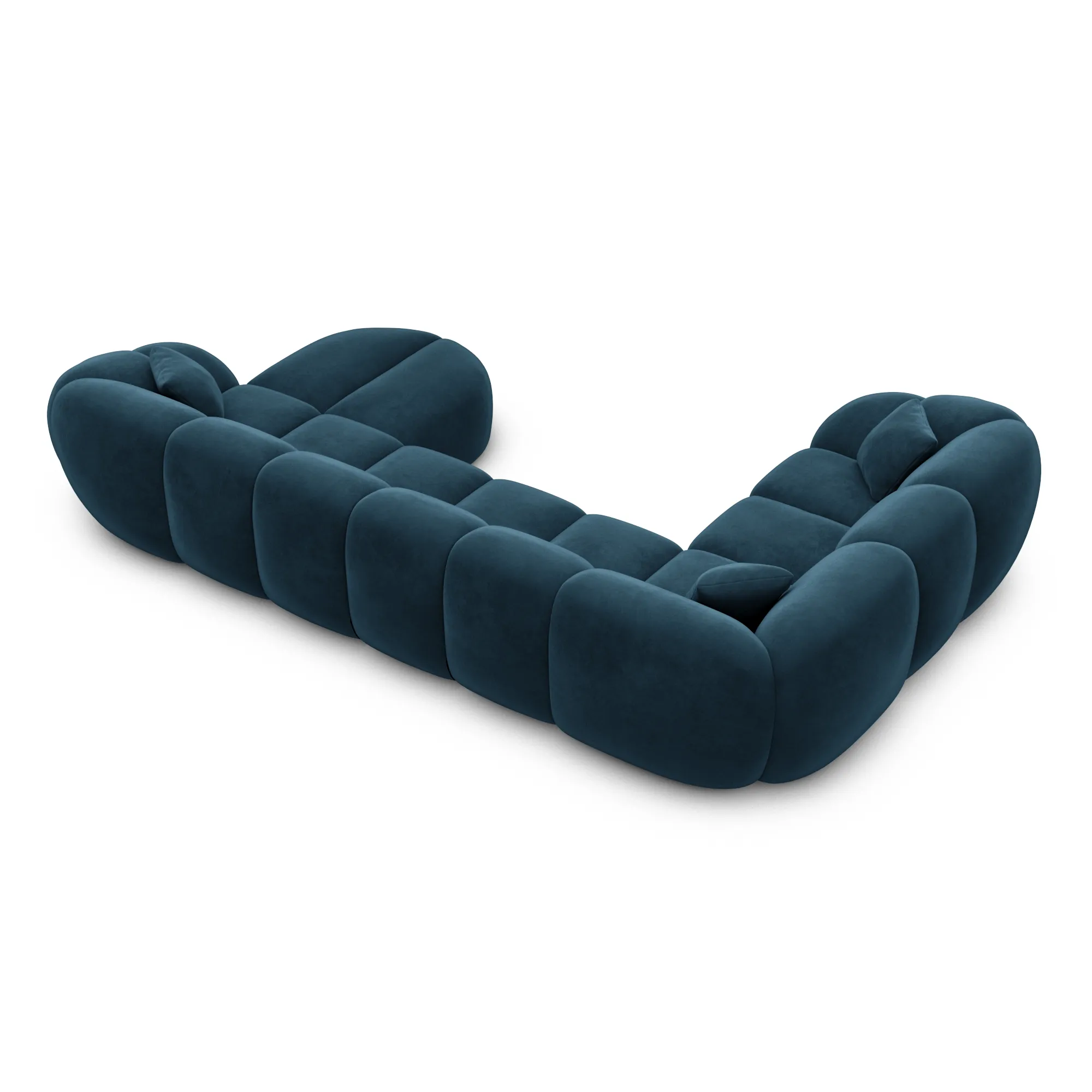 Samtstoff U-Form XL Wohnlandschaft Savira – Bild 51