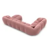 Samtstoff U-Form XL Wohnlandschaft Savira – Bild 54