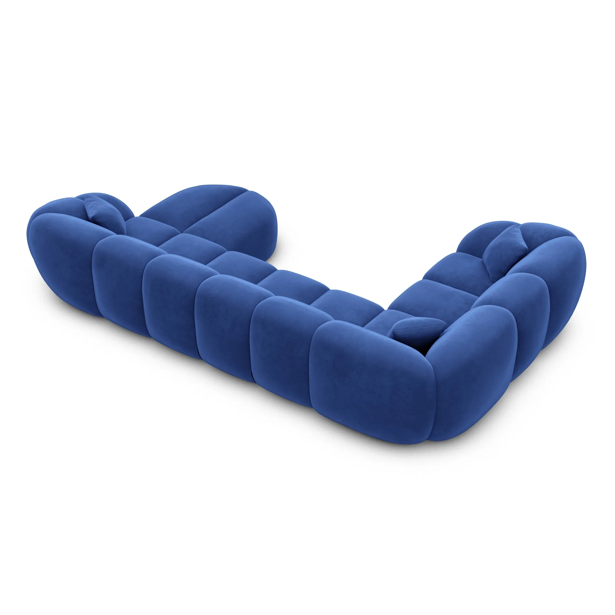 Samtstoff U-Form XL Wohnlandschaft Savira – Bild 57