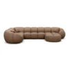 Echtleder U-Form XL Wohnlandschaft Savira – Bild 60