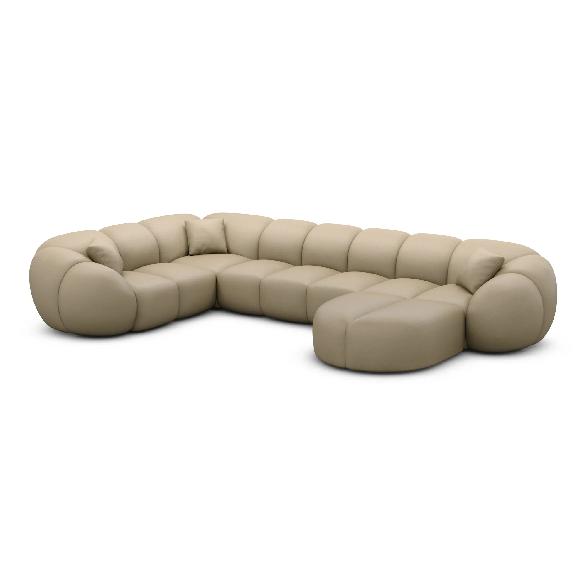Echtleder U-Form XL Wohnlandschaft Savira – Bild 62
