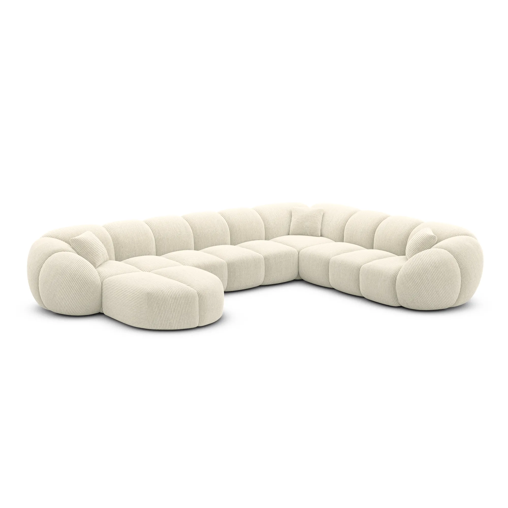 Cord U-Form XXL Wohnlandschaft Savira – Bild 18
