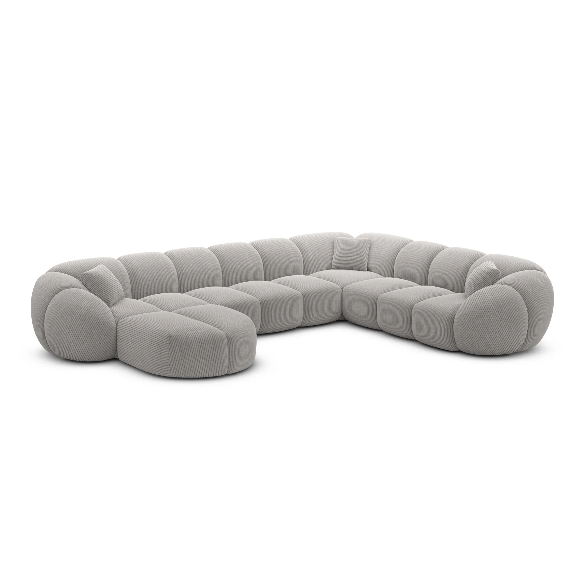 Cord U-Form XXL Wohnlandschaft Savira – Bild 21