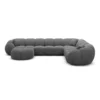 Strukturstoff U-Form XXL Wohnlandschaft Savira – Bild 64
