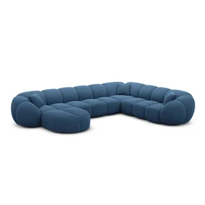 Strukturstoff U-Form XXL Wohnlandschaft Savira