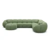 Strukturstoff U-Form XXL Wohnlandschaft Savira – Bild 22