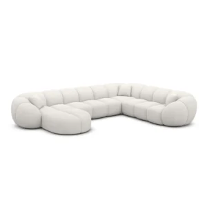 Strukturstoff U-Form XXL Wohnlandschaft Savira