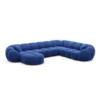 Samtstoff U-Form XXL Wohnlandschaft Savira – Bild 85