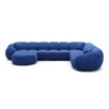 Samtstoff U-Form XXL Wohnlandschaft Savira – Bild 86