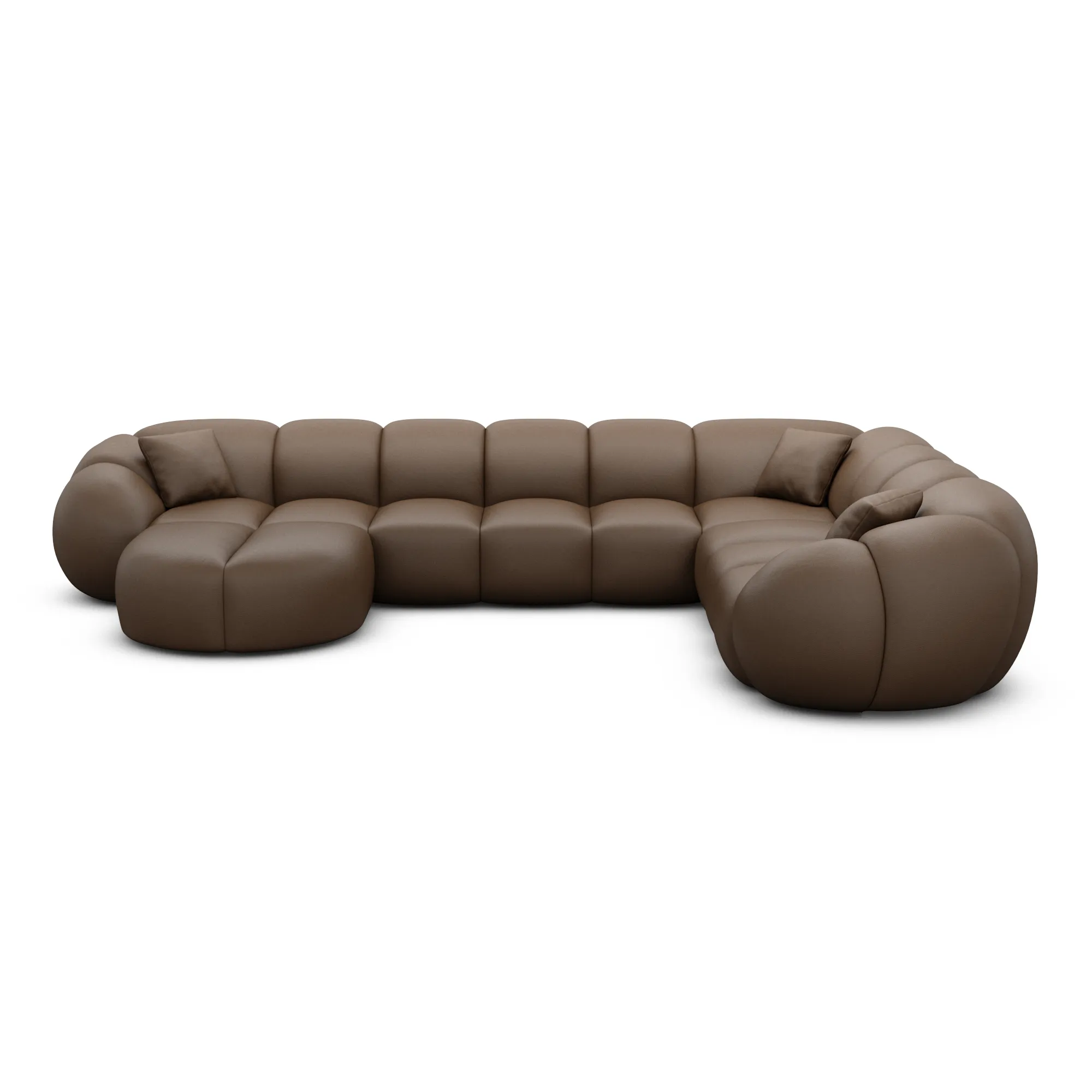 Echtleder U-Form XXL Wohnlandschaft Savira – Bild 36